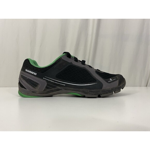 Shimano Click\'R Cycling Shoes Mens Sz 8/9 EU 43 Black & Green Bicycle Sport main image 4